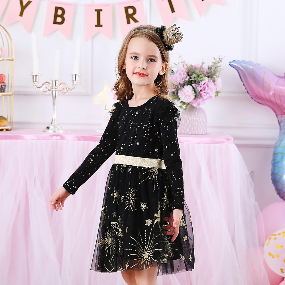 Drem Unicorn Pattern Party Tutu Gift Dress for Toddler Girl