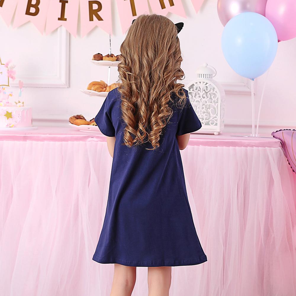 3D Butterfly Cotton A-Line Toddler Girl Dress 3-8T