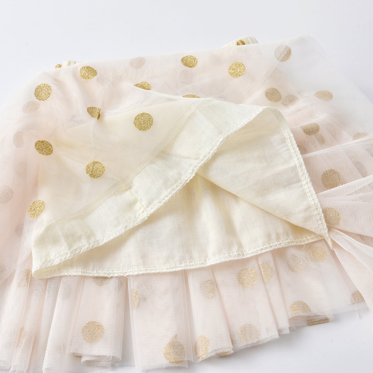 2Y-8Y Bling Spot Pattern Yellow Ruffle Tulle Tutu Skirts for Girls Toddler