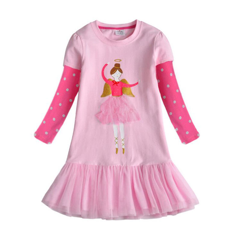 Little Angle Soft Cotton A-Line Toddler Girl Casual Dress