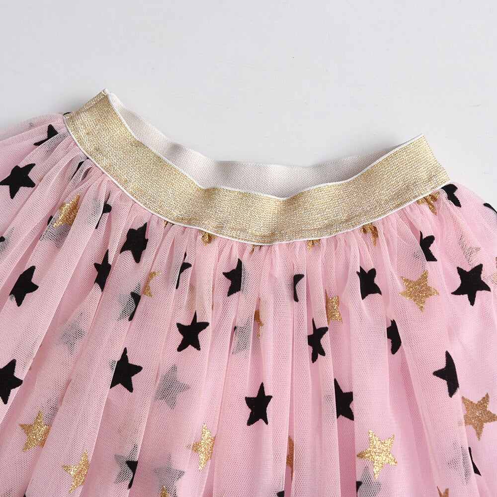 Girls Skirts Ballet Dance Star Pettiskirts Toddlers Multilayer Mesh Skirts