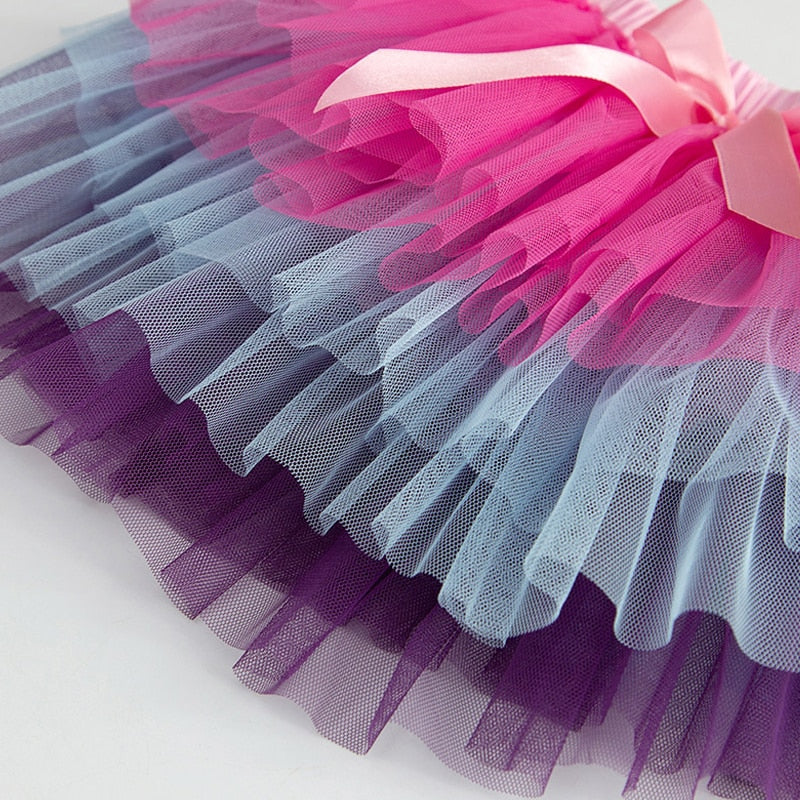 Princess Toddlers Birthday Party Dance Mesh Tutu Skirts