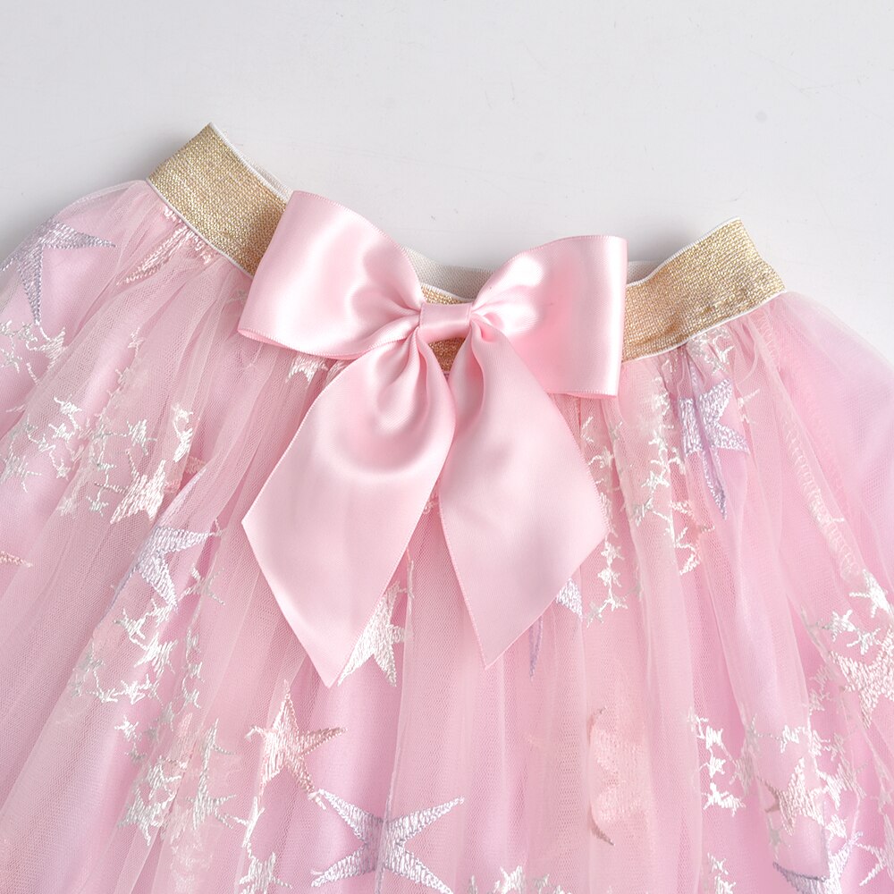 Princess Girls Toddler Multilayer Tulle Tutu Skirt With Bow