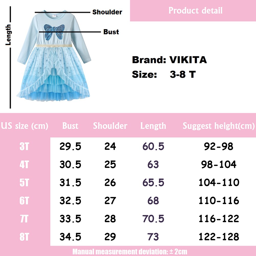 Blue Girls Tutu Dress Butterfly Tulle Party Wedding Brithday Dress for Kids