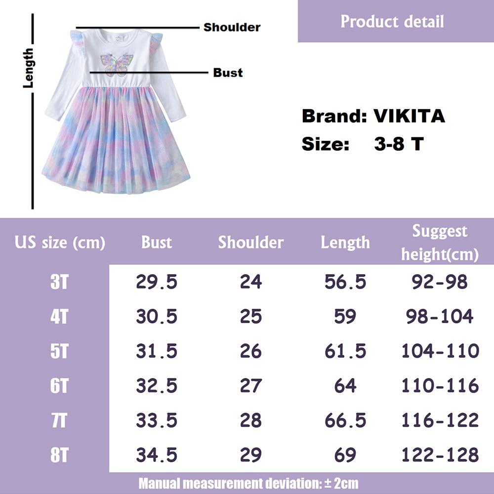 2Y-8Y Girls Casual Dresses Sequins Butterfly Tulle Girls Tutu Dress