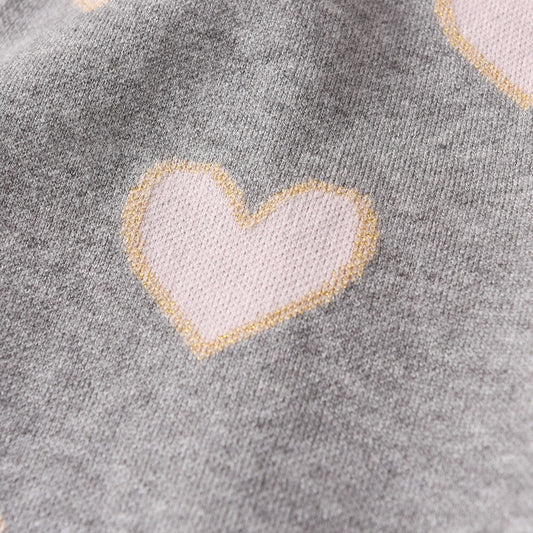 Love Pattern Girls Autumn Winter Cardigan Sweater Butterfly Knitted Outwear Toddler Coat
