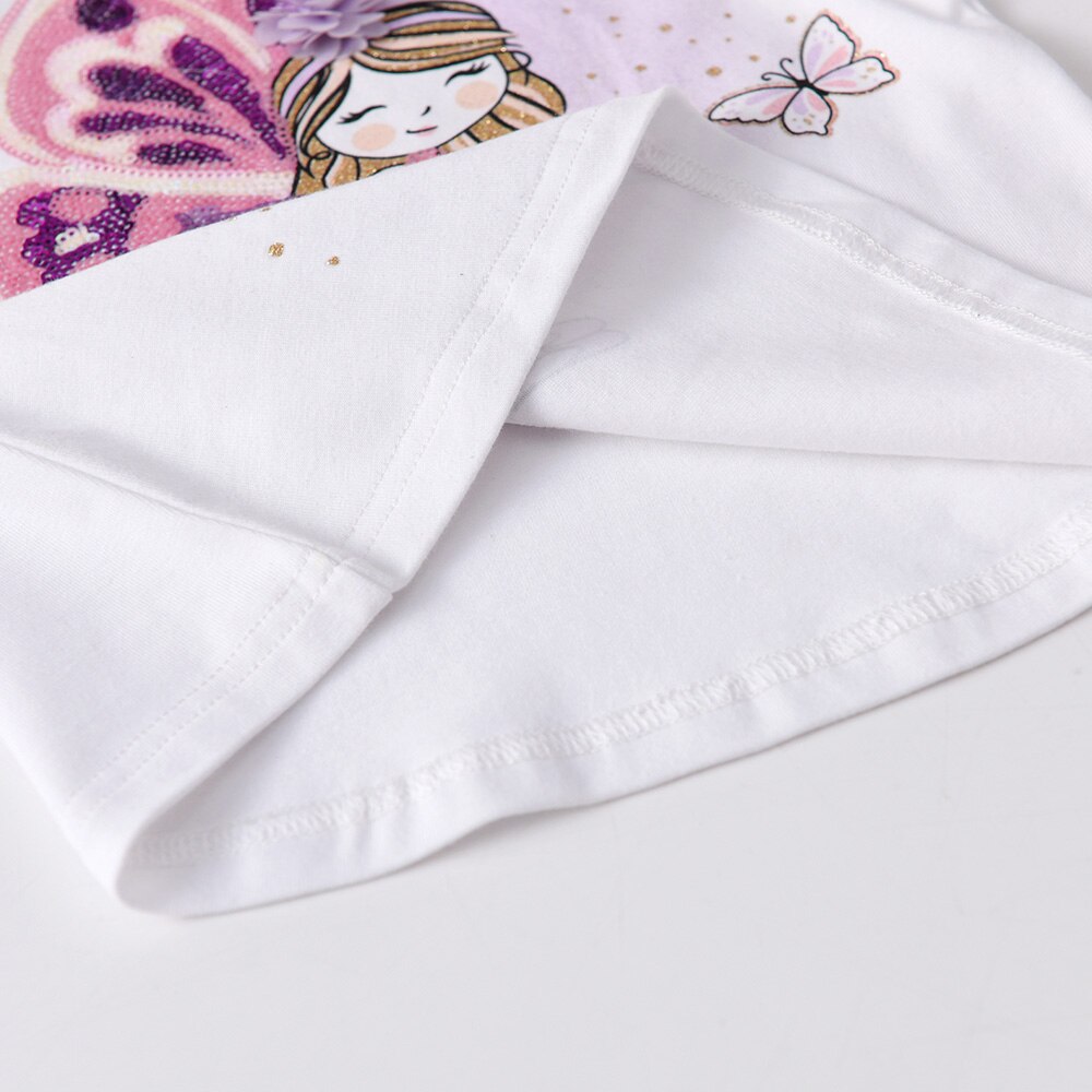 Cartoon Flower Fairy Cotton Toddler Girl Autumn Winter Long Sleeve T-Shirt Tops