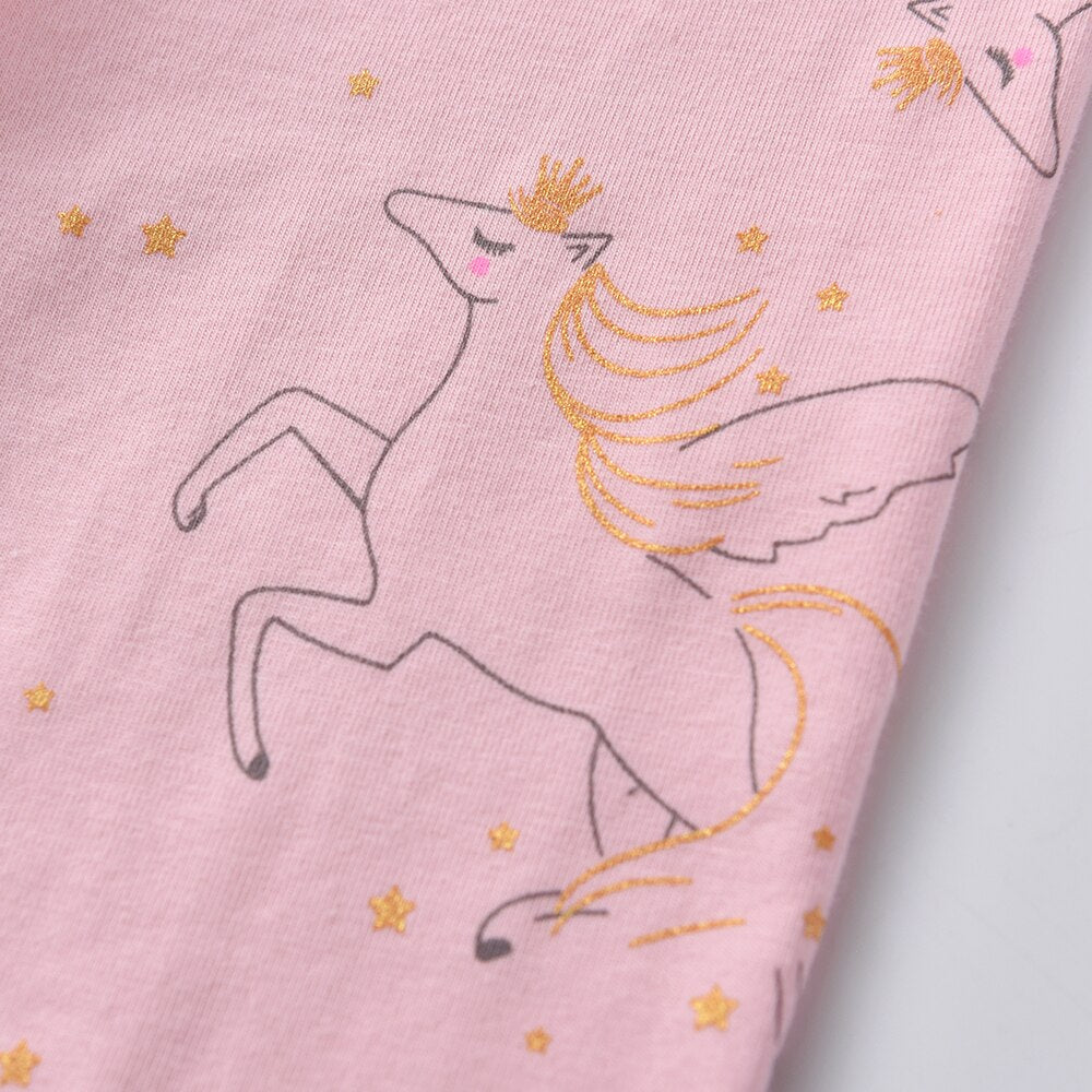 Unicorn Pattern Cartoon Girl Toddler Leggings Pants 3 to 8 Years