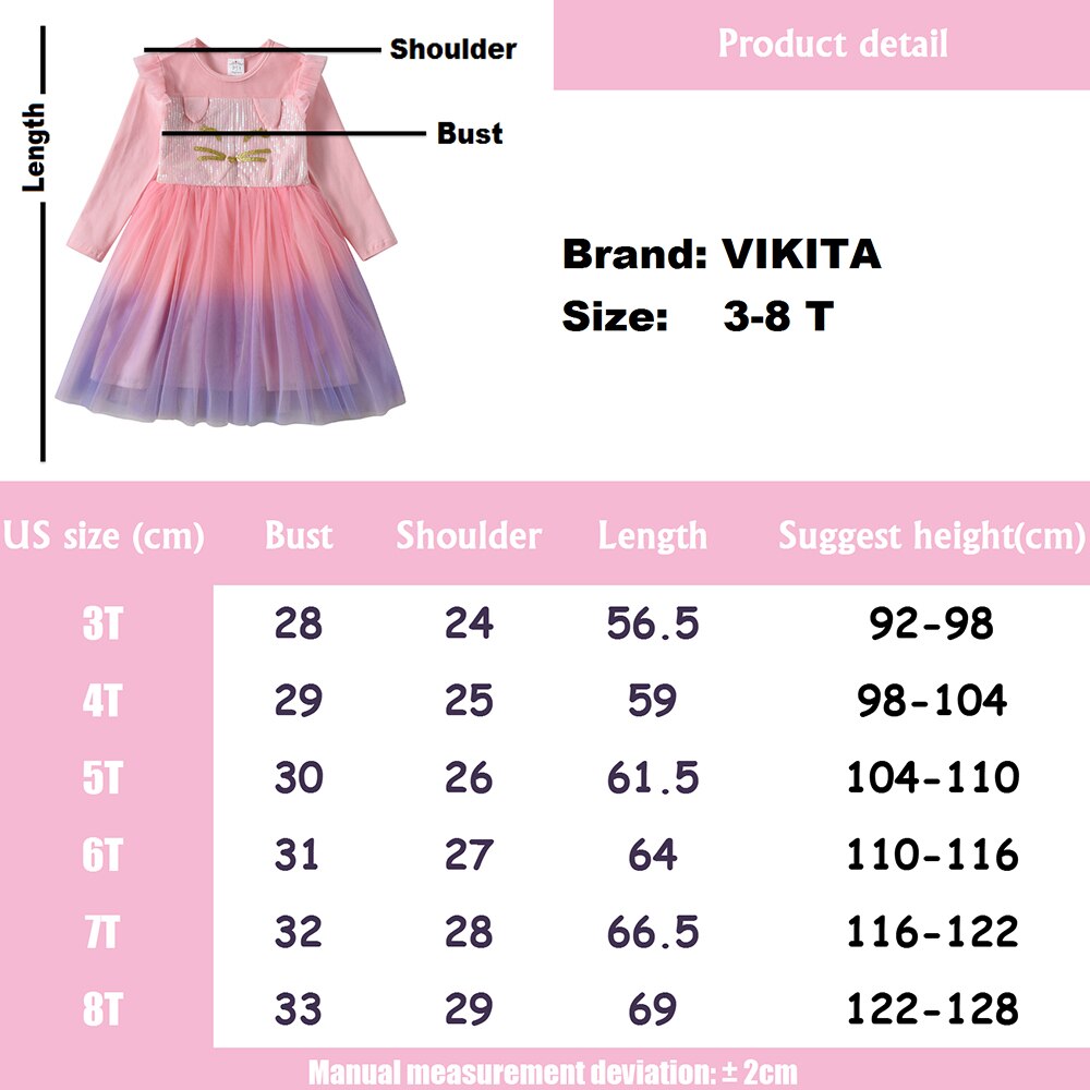 Little Cute Rabbit Girl Toddler Long Sleeve Tutu Dress for Gift