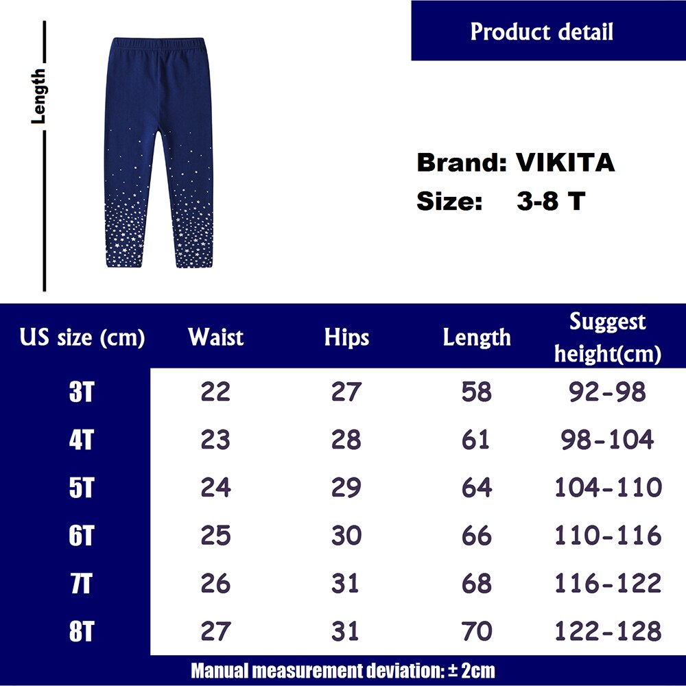 Star Printed Girt Toddler Pants Elastic Skinny Pencil Pants Cotton Trouser