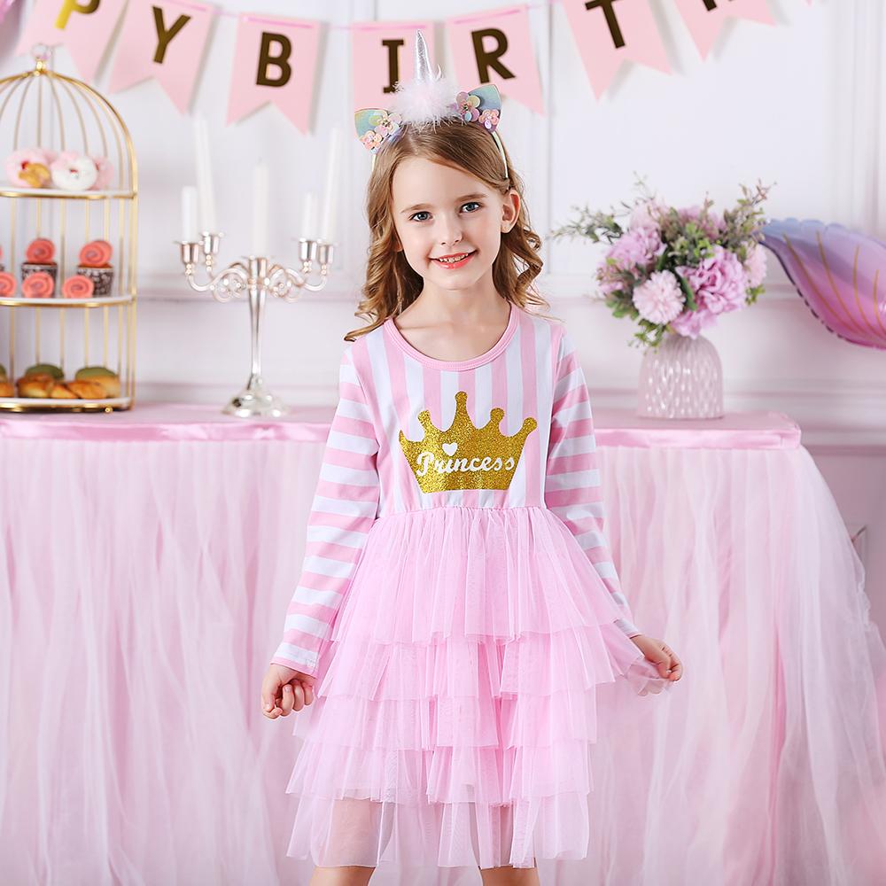 Princess Crown Glitter Soft Layered Tulle Toddler Girl Dress