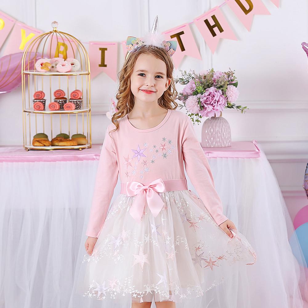 Star Pattern with Butterfly Bow Toddler Girl Tutu Dress for Fall Winter