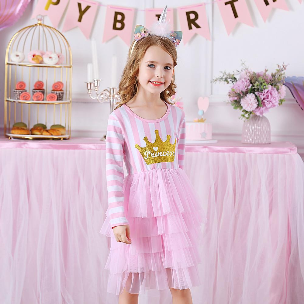 Princess Crown Glitter Soft Layered Tulle Toddler Girl Dress