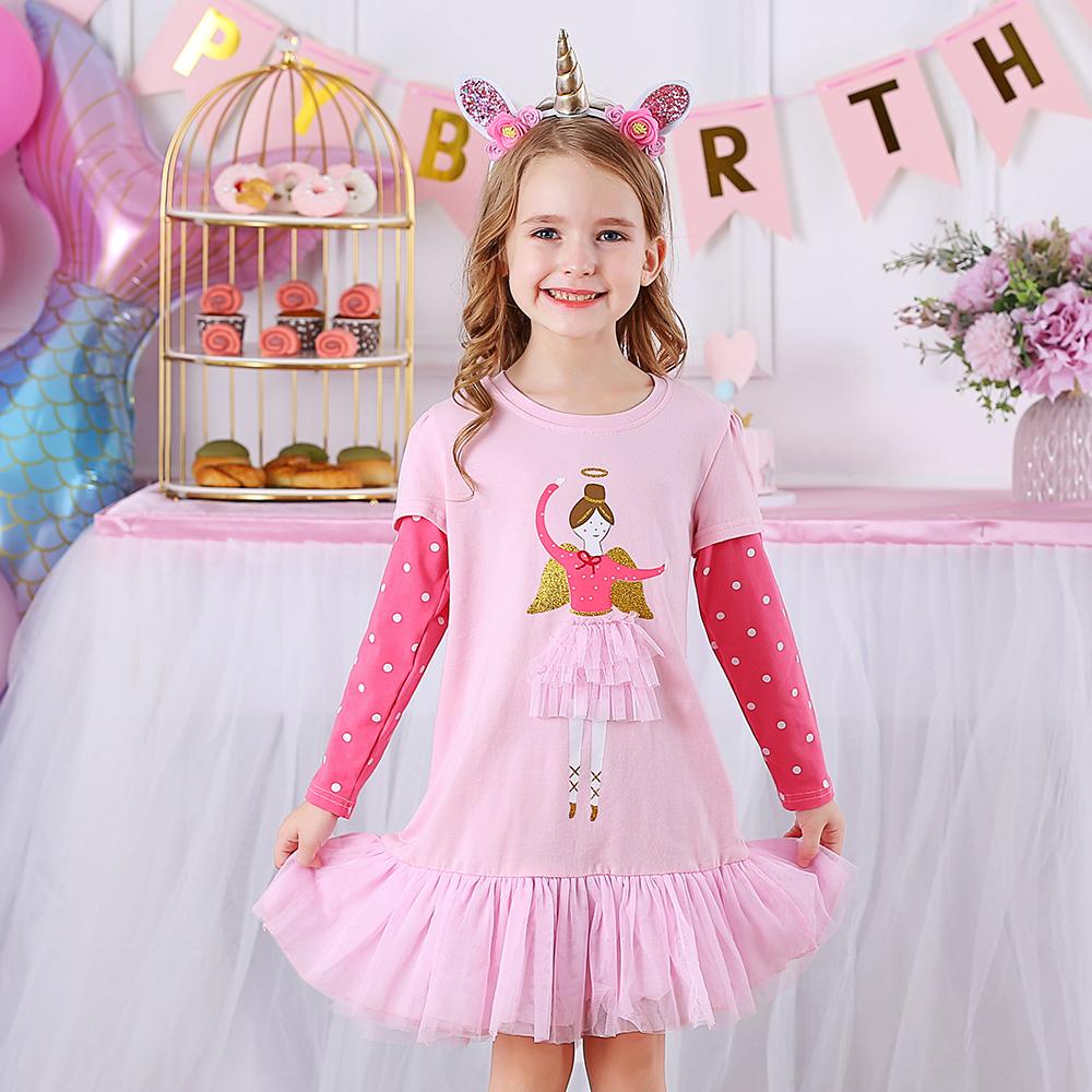 Little Angle Soft Cotton A-Line Toddler Girl Casual Dress