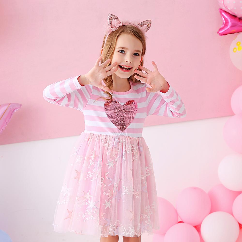 Big Love Sequined Color Block Casual Tutu Dress for Toddler Girl