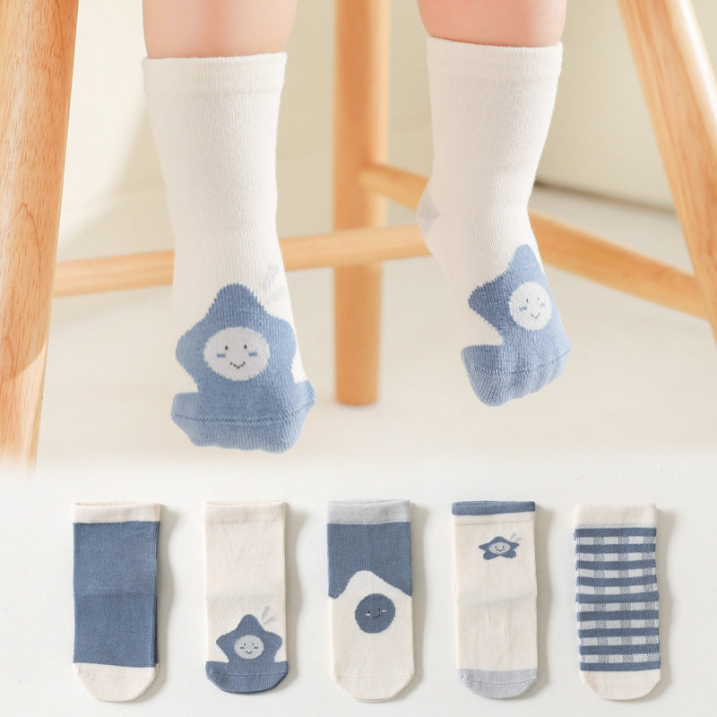 5-Pack Baby / Toddler / Kids Cute Cartoon Socks