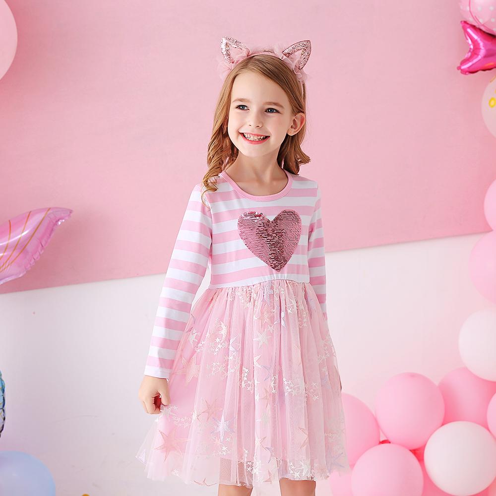 Big Love Sequined Color Block Casual Tutu Dress for Toddler Girl