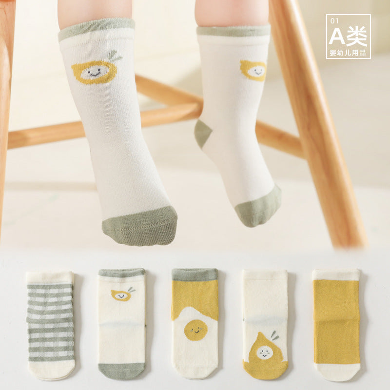 5-Pack Baby / Toddler / Kids Cute Cartoon Socks