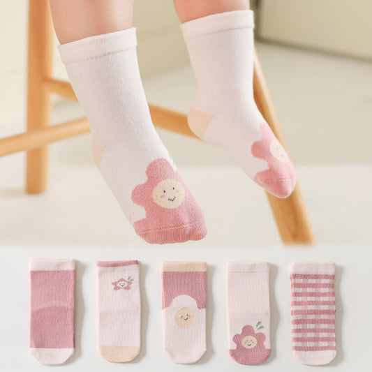 5-Pack Baby / Toddler / Kids Cute Cartoon Socks