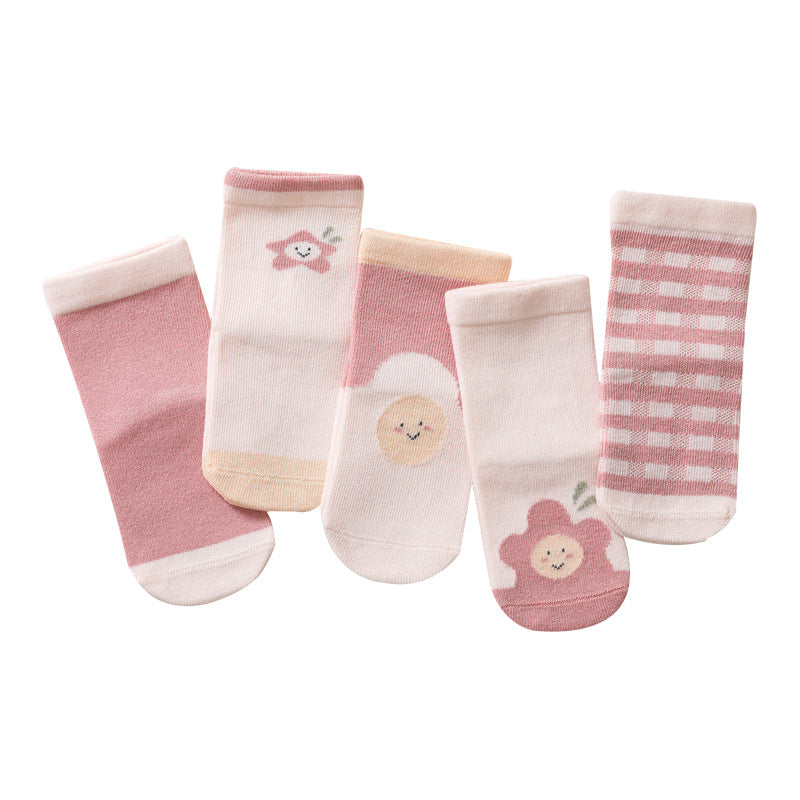 5-Pack Baby / Toddler / Kids Cute Cartoon Socks