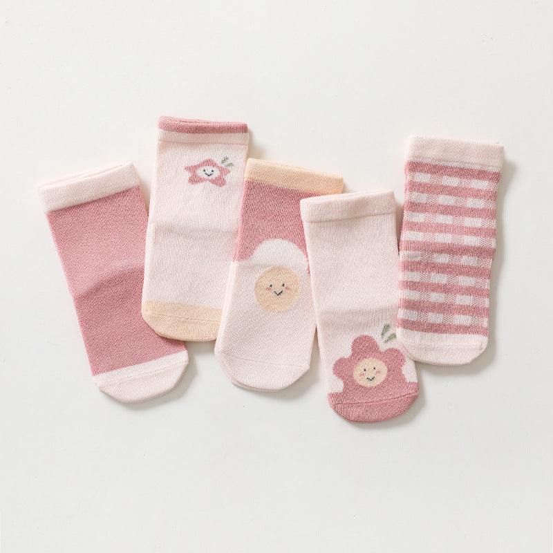 5-Pack Baby / Toddler / Kids Cute Cartoon Socks