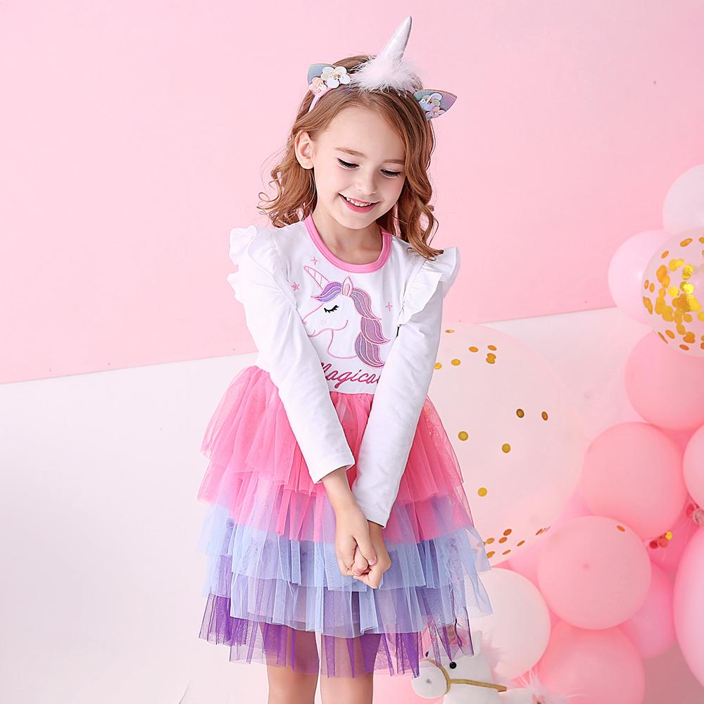 Magical Unicorn Colorful Layered Tulle Toddler Tutu Dress