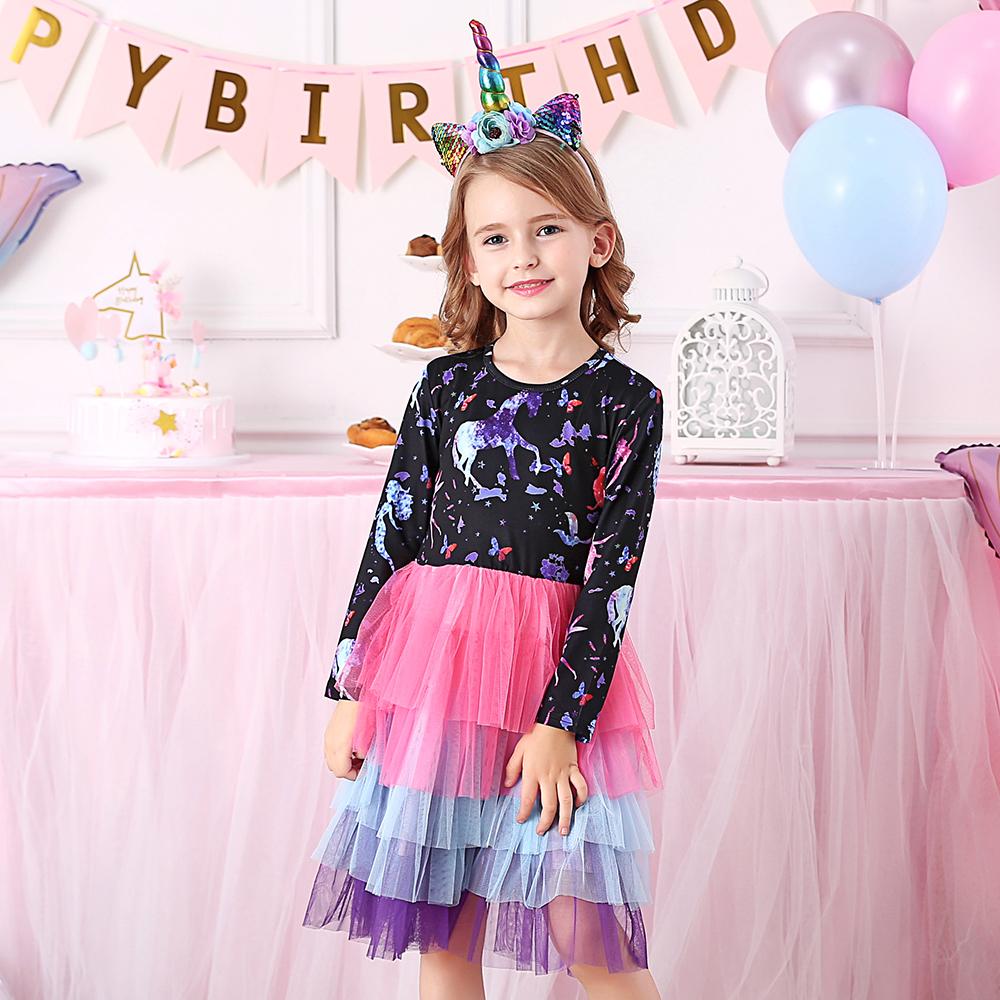 Starry Flower Fairy Pattern Toddler Layered Tulle Tutu Dress