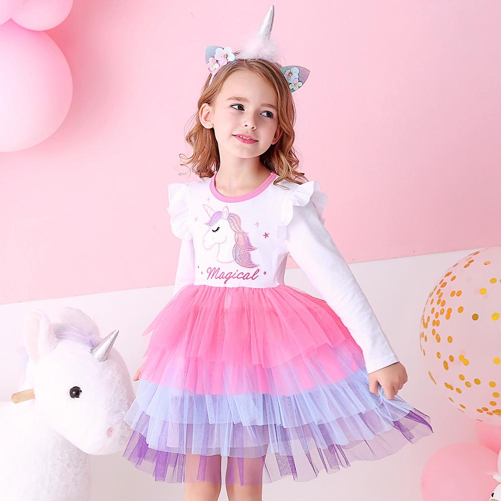 Magical Unicorn Colorful Layered Tulle Toddler Tutu Dress