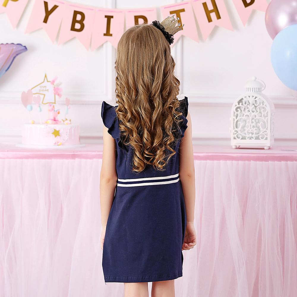 Love Sequined Cotton Toddler Girl Short Sleeve Dress
