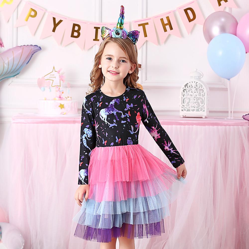 Starry Flower Fairy Pattern Toddler Layered Tulle Tutu Dress