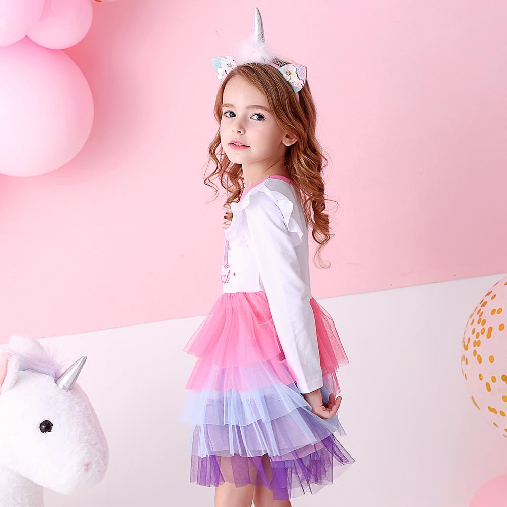 Magical Unicorn Colorful Layered Tulle Toddler Tutu Dress