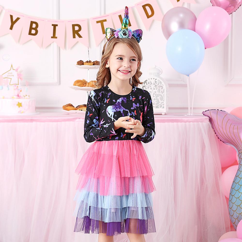 Starry Flower Fairy Pattern Toddler Layered Tulle Tutu Dress