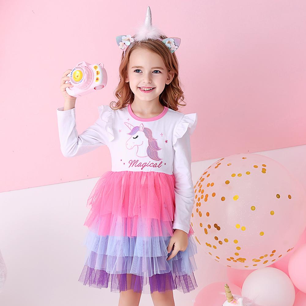 Magical Unicorn Colorful Layered Tulle Toddler Tutu Dress
