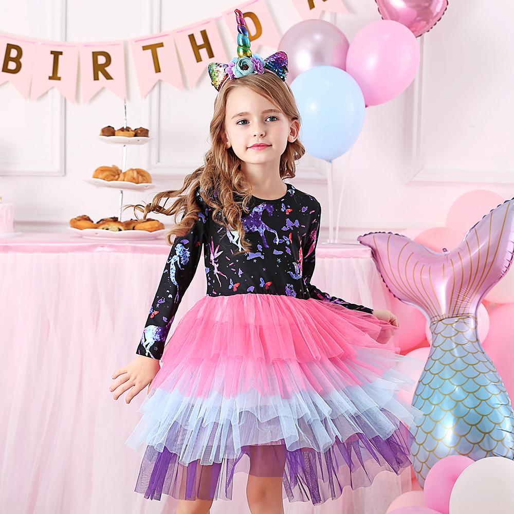 Starry Flower Fairy Pattern Toddler Layered Tulle Tutu Dress