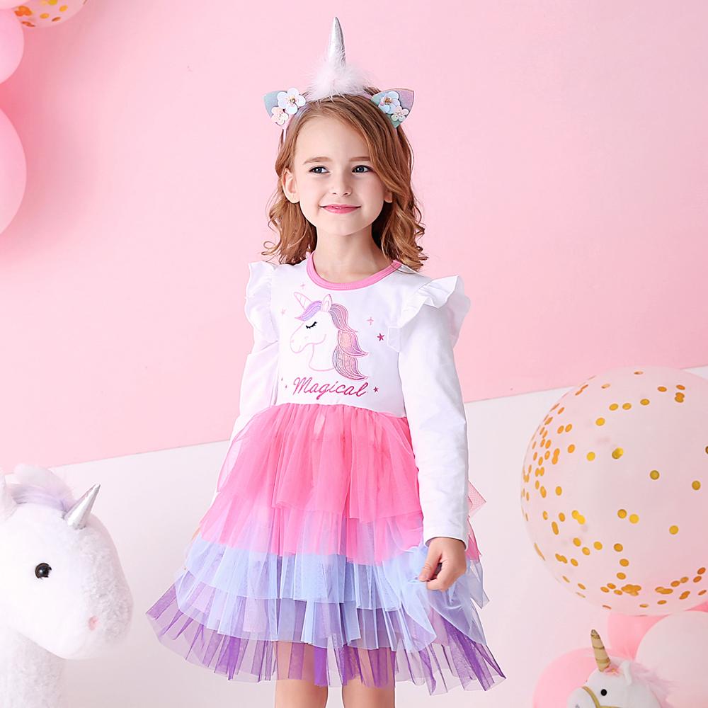 Magical Unicorn Colorful Layered Tulle Toddler Tutu Dress