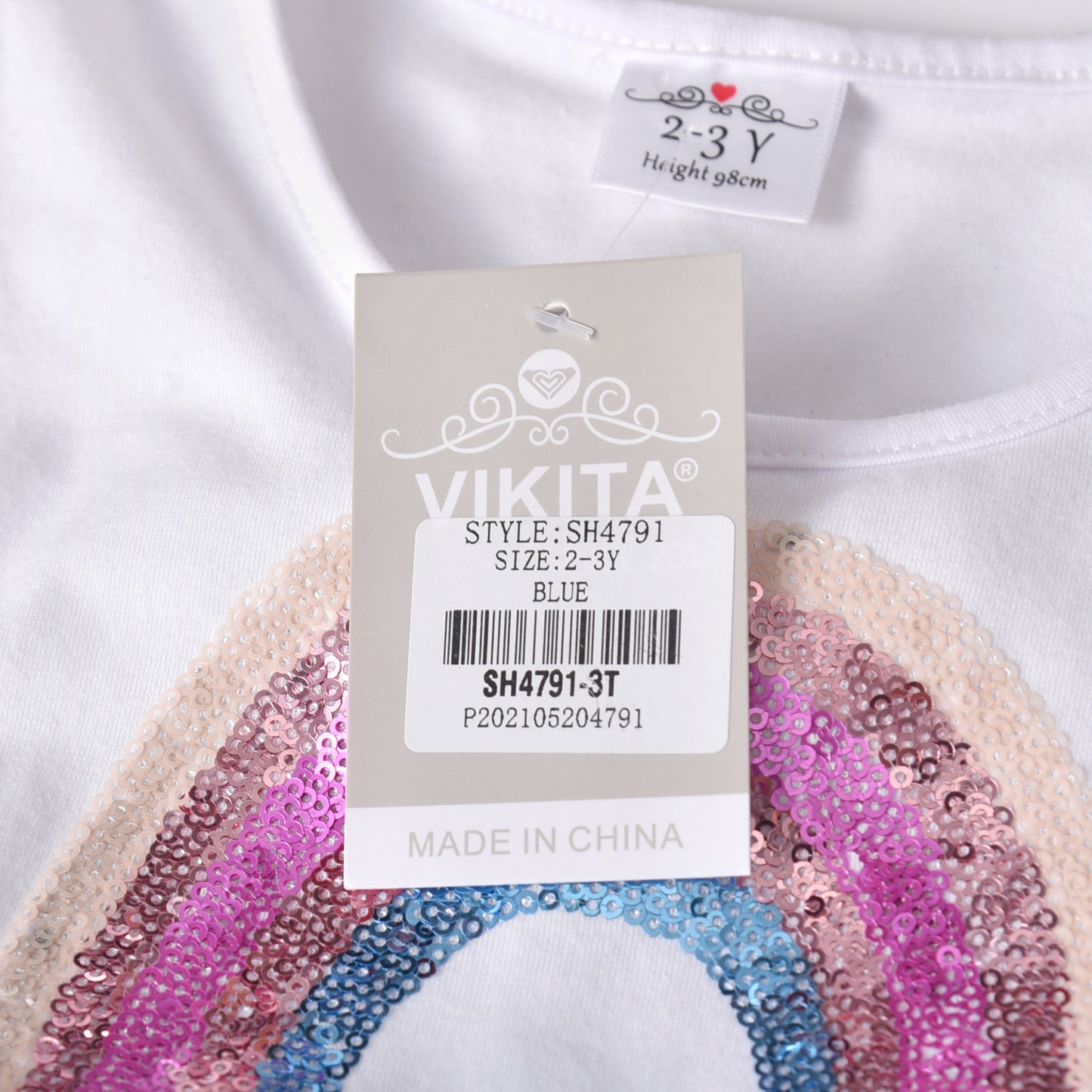 2Y-8Y Girls Sleeveless Dress Sequins Rainbow Pink Tulle Tutu Dress for Toddler Girl