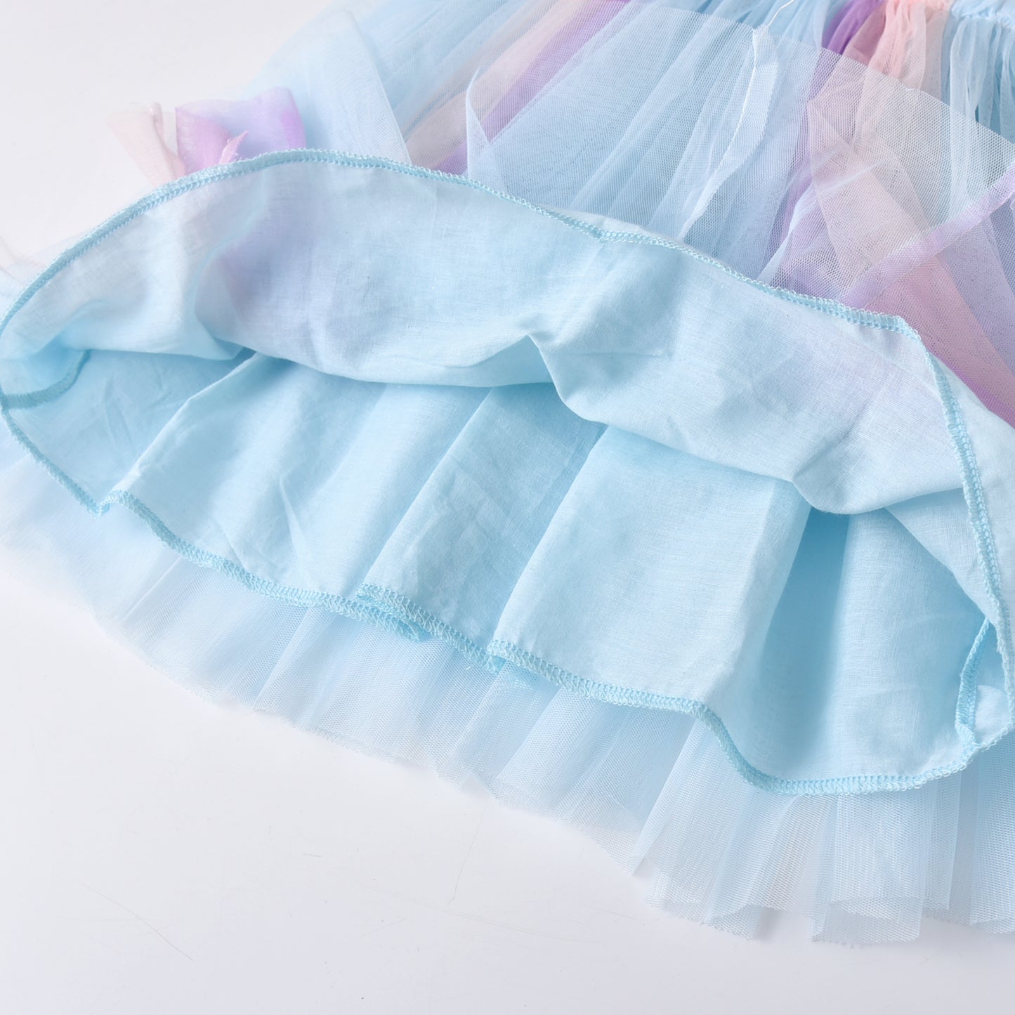 2Y-8Y Girls Sleeveless Dress Sequins Rainbow Pink Tulle Tutu Dress for Toddler Girl
