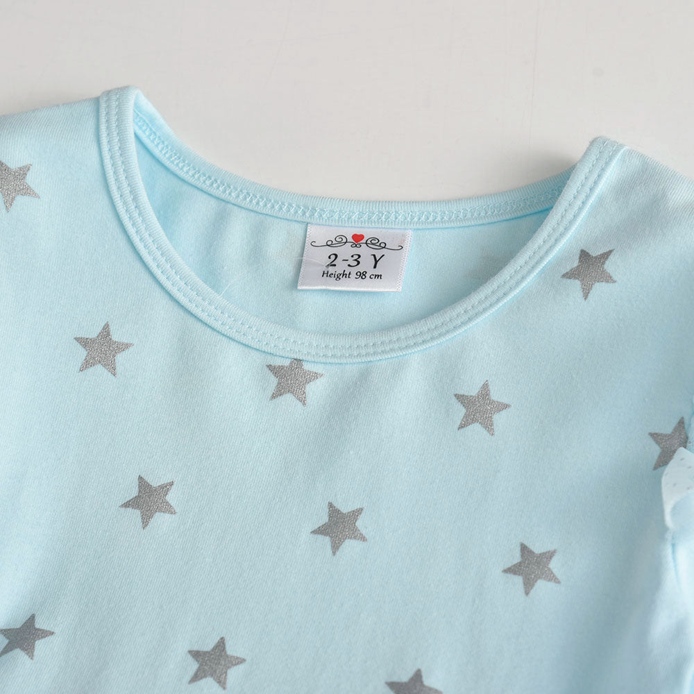 Girls Tutu Dresses Star Pattern Long Sleeve Tutu Dress