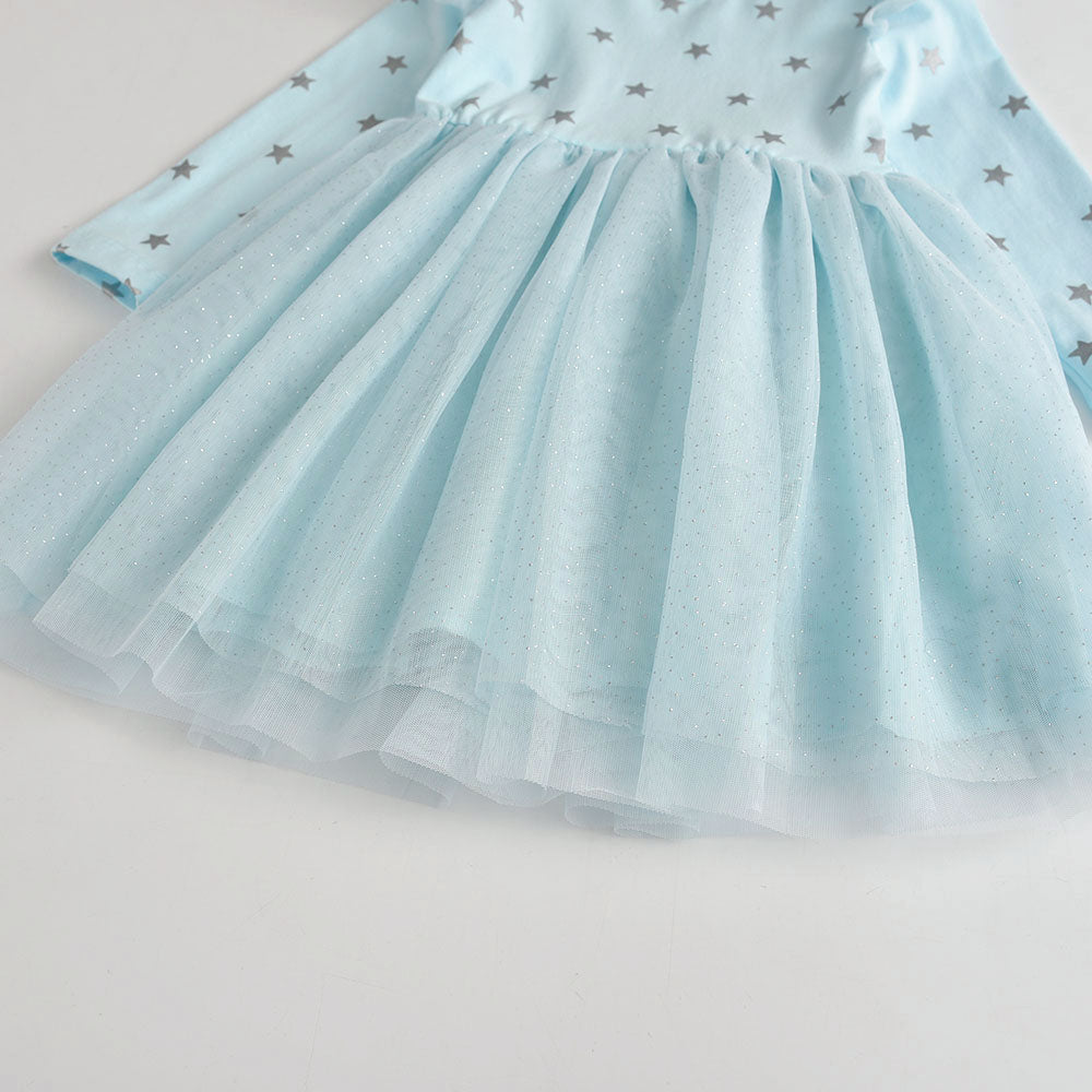 Girls Tutu Dresses Star Pattern Long Sleeve Tutu Dress