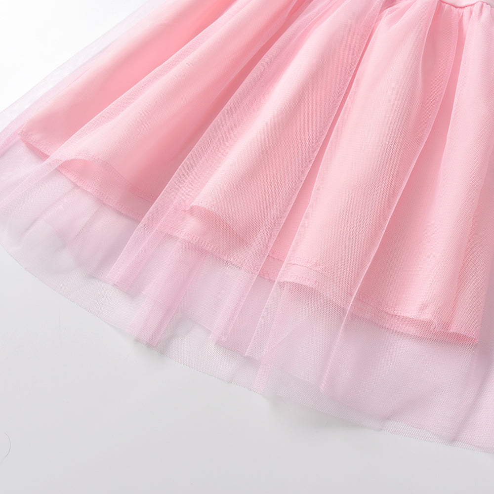Love Shape Beads Pink Tutu Brithday Dress for Toddler Girl