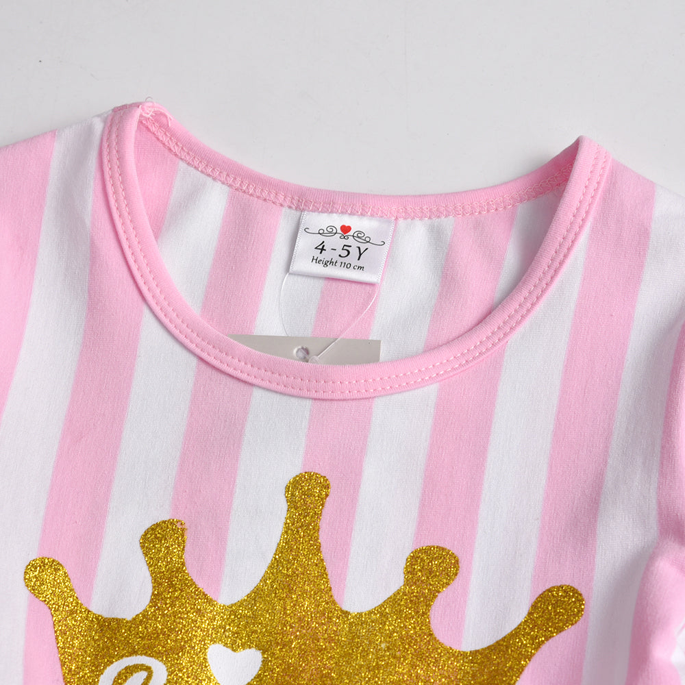 Princess Crown Glitter Soft Layered Tulle Toddler Girl Dress