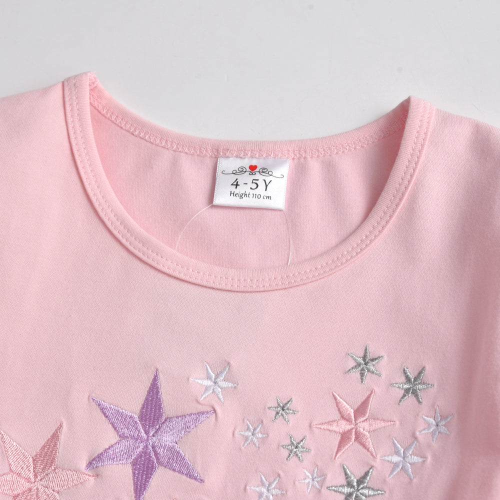 Star Pattern with Butterfly Bow Toddler Girl Tutu Dress for Fall Winter