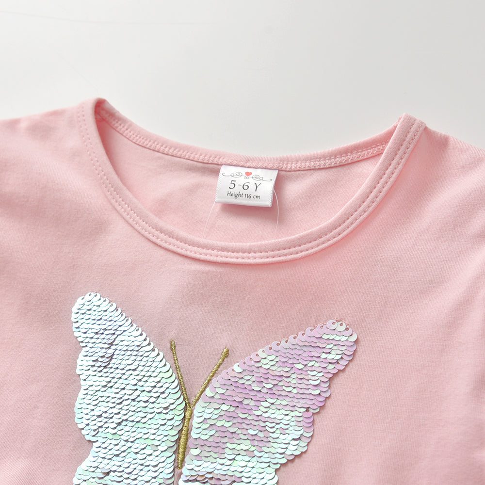 Princess Style Butterfly Beads Toddler Summer Tutu Girl Dress for Brithday Gift