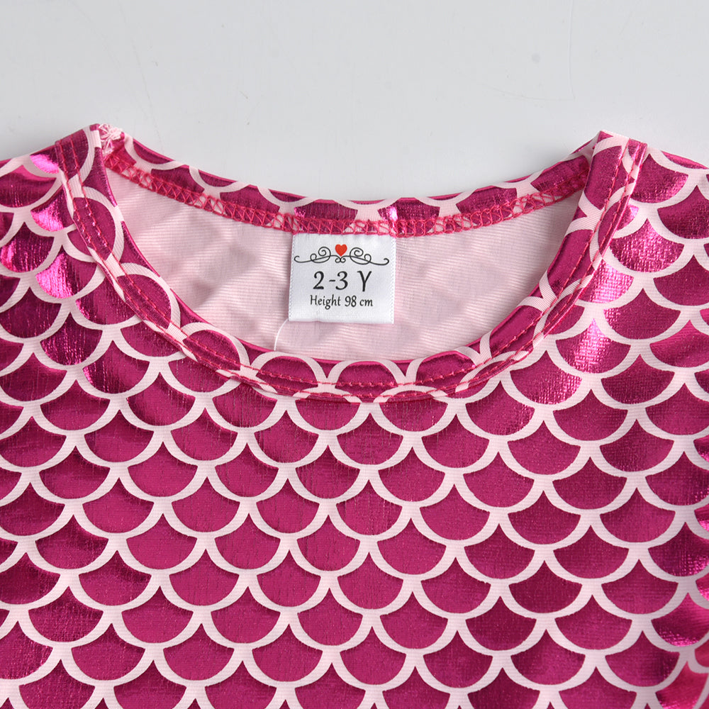 Pink Mermaid Layered Soft Tulle Toddler Tutu Dress 3-8T