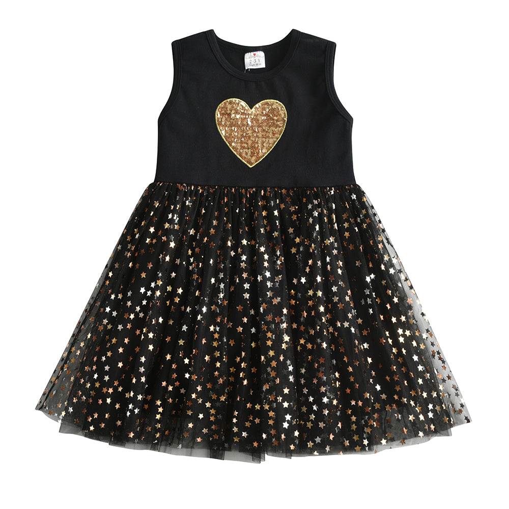 Love Shape Beads Pink Tutu Brithday Dress for Toddler Girl