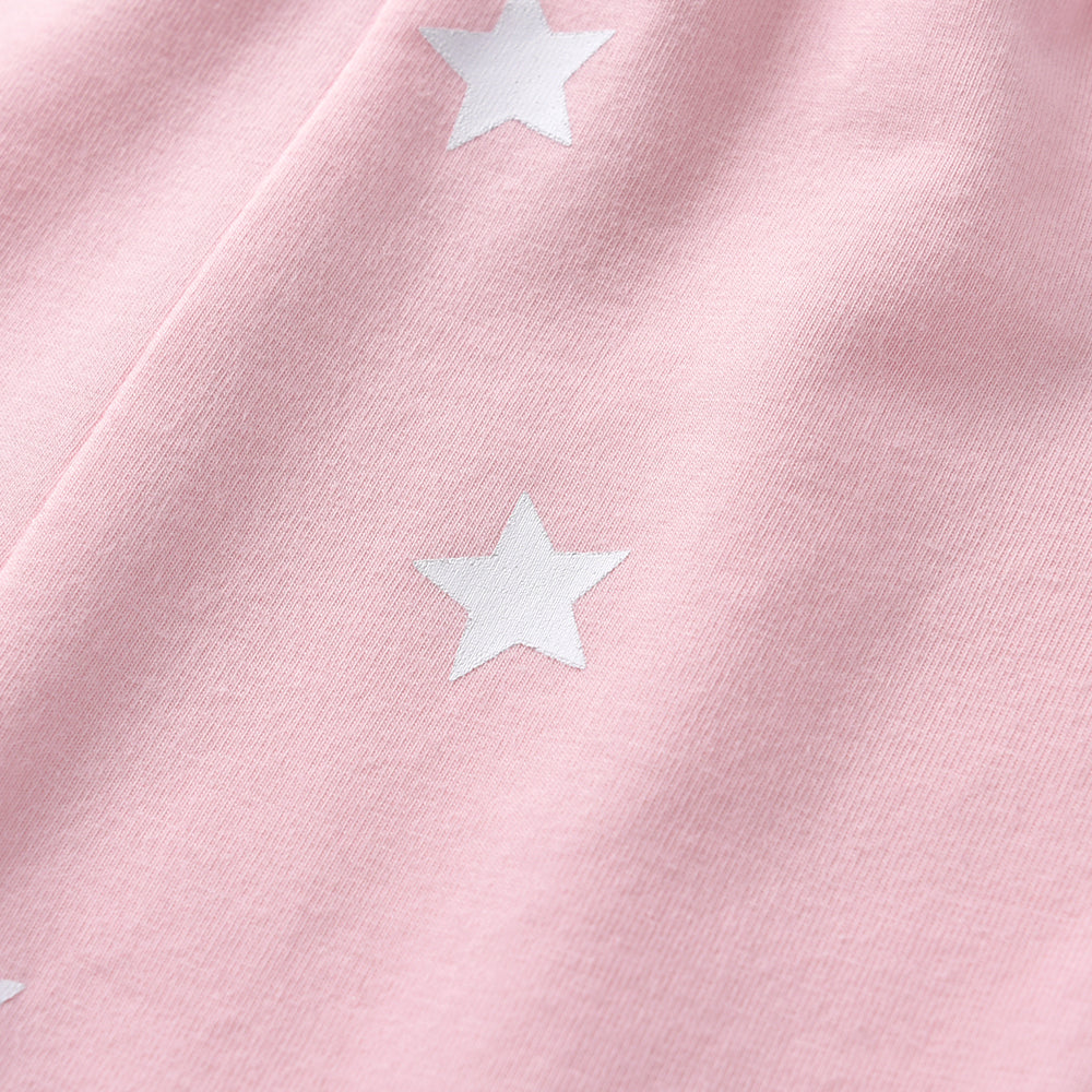 2Y-8Y Girls Clothing Sets Cute Unicorn Ruffle Tops + Star Skinny Leggings Pant