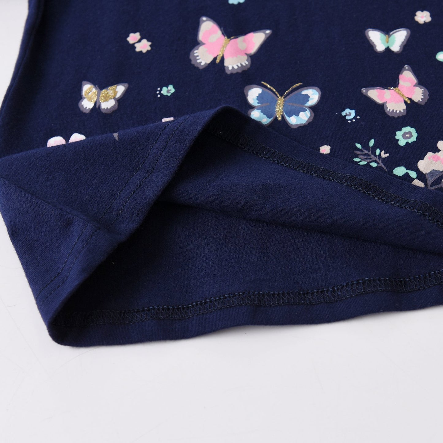 2pcs Girls Long Sleeve T-Shirts Set Butterfly Print Ruffle Cosy Sweatshirt for Girl Toddler
