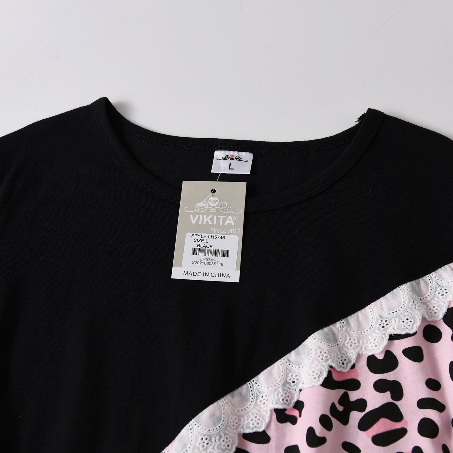 Vikita Mum and Daughter Family Matching Leopard Print Tribe Casual Dress
