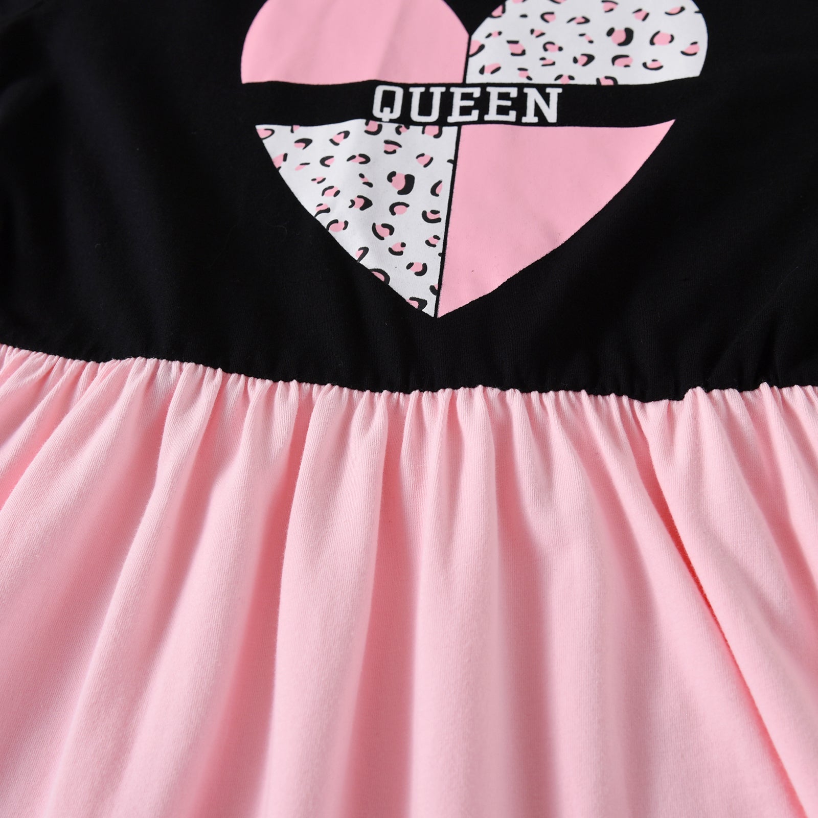 Vikita Mum and Daughter Family Matching Love Heart Princess Dress