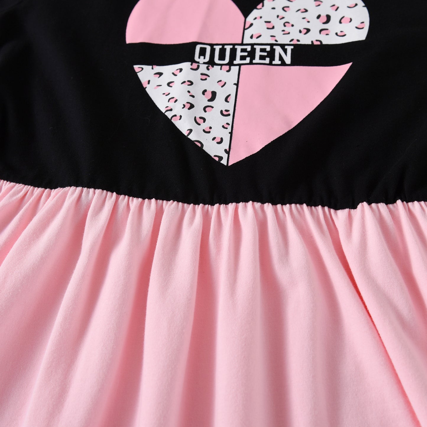 Vikita Mum and Daughter Family Matching Love Heart Princess Dress